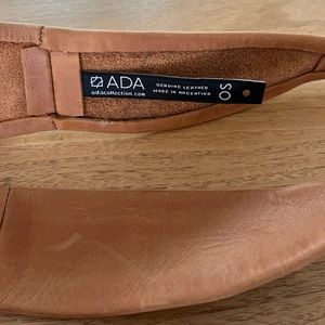 ADA collection wrap belt tan leather